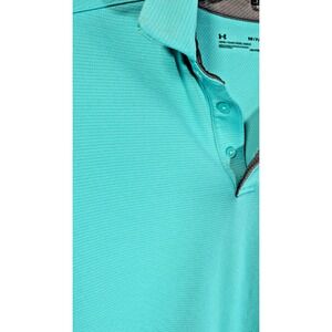 Under Armour HeatGear Polo Shirt Loose Fit Men's Small Teal Green‎